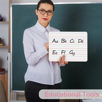 Dry Erase Boards 32 Pack, Double Sided Small Whiteboards with Lines for Kids, Students, Teacher & Classroom Pack, 9"x12" Mini Individual White Boards Lined for Writing Math English Practice