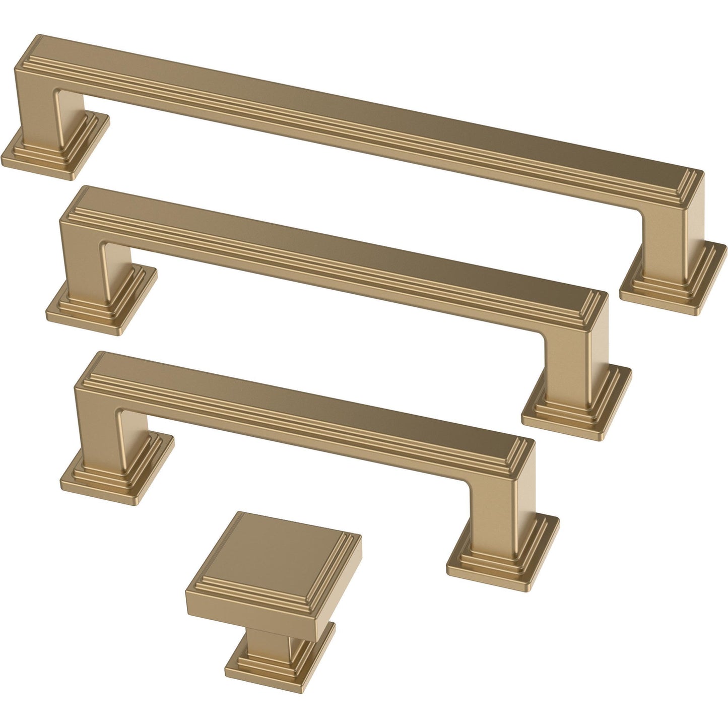Franklin Brass 10 Pack Champagne Bronze Gold Cabinet Knobs 1 inch (25mm) Kitchen Cabinet Handles and Drawer Knobs for Cupboards, Dressers, Furniture, Bathroom Vanity |Stepped