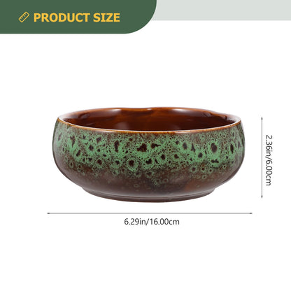 Happyyami Hydroponic Water Planter Pot Ceramic Succulent Bonsai Pot Water Lily Narcissus Planting Bowl Flowerpot Container Garden Decoration ( Style b )