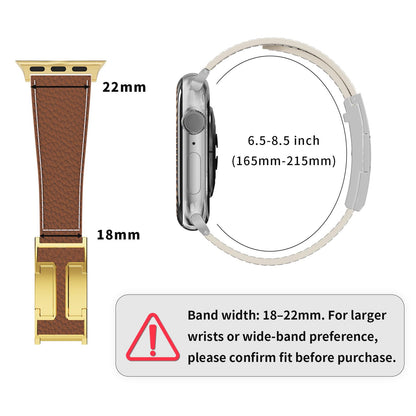 Leather Magnetic Watch Band Compatible with Apple Watch Ultra 49mm 46mm 45mm 44mm 42mm 41mm 40mm 38mm, Designer Replacement Strap for Women Men iWatch Series 9/8/7/6/5/4/3/2/1/SE/Ultra 2