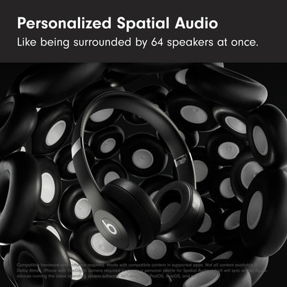 Beats Solo 4 - Wireless On-Ear Bluetooth Headphones, Up to 50-Hour Battery Life, Ultra-Lightweight Comfort, Powerful and Balanced Sound, Apple & Android Compatible - Matte Black
