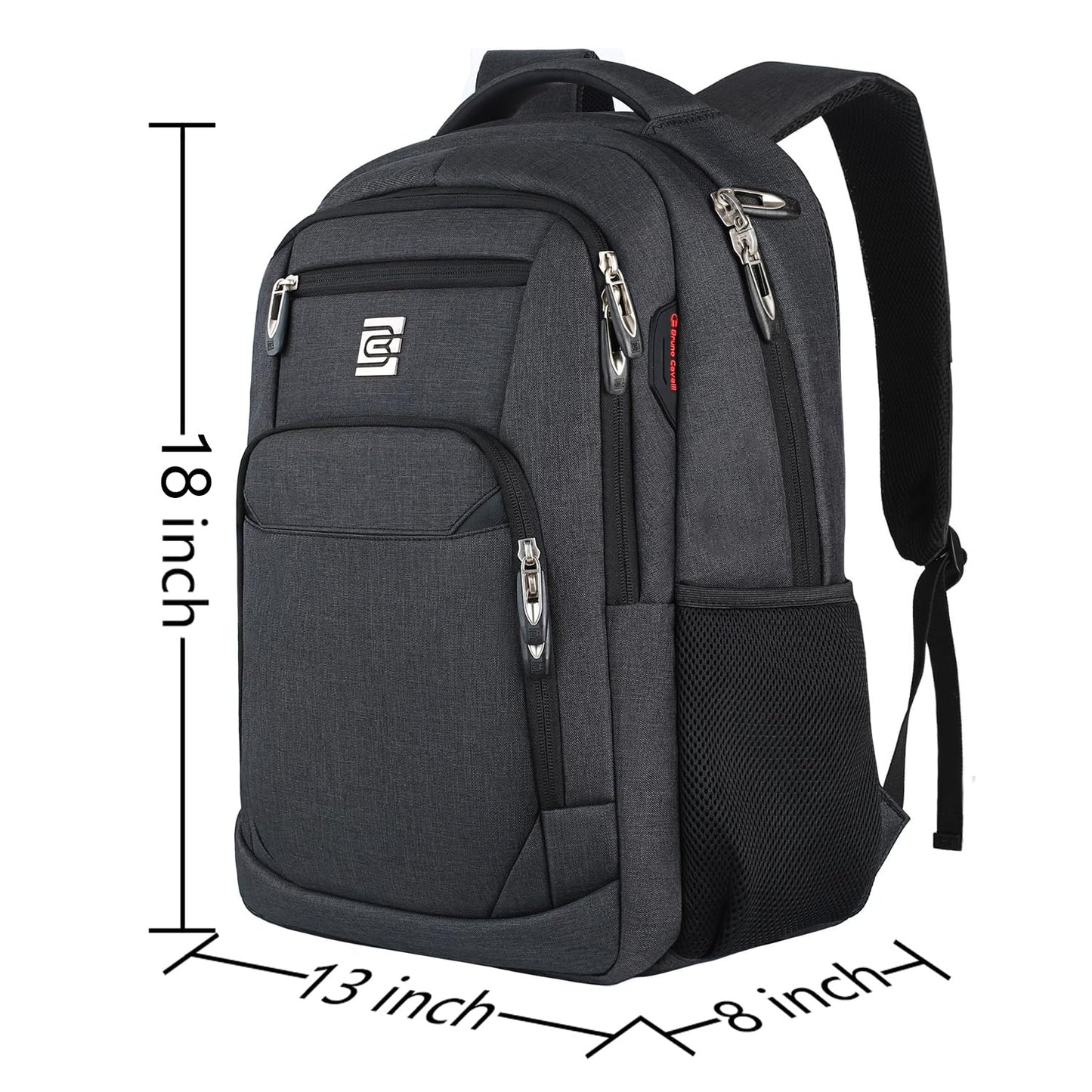 Volher Laptop Backpack,Business Travel Anti Theft Slim Durable Laptops Backpack,Water Resistant College Computer Bag for Women & Men Fits 15.6 Inch Laptop and Notebook - Black