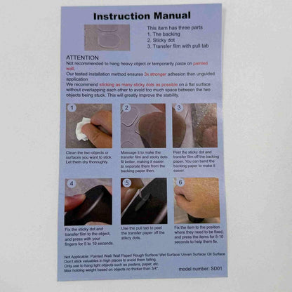 Double Sided Adhesive Putty with Pull Tabs, 300 Removable Clear Dots Sticky Tack, 0.31''x0.51''Waterproof Poster Putty Glue Dot for Party Decoration