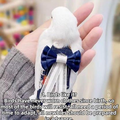 Bird Diaper Cockatiel Clothes Flight Suite, Reusable Parrot Nappy with Waterproof Inner Layer, Cute Pigeon Pants Urine Wet Suit Costume for Conure Macaw (Red,XS)