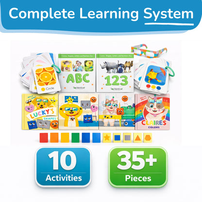 Preschool Montessori Learning Kit With Busy Book For Toddlers 1-3- Baby Flash Cards - Quiet Activity Books - Puzzles Ages 2-4 - Flashcards 3-5 Years - 1 Year Old Boy Gifts -1st Birthday Toys For Girls