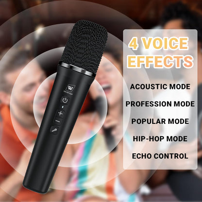 WinBridge S97 60W Bluetooth Speaker Mic– Powerful Wireless Voice Amplifier with Dual Microphones, Portable PA System & Karaoke Machine for Teachers, Sound Effects, Guitar Input, High Bass