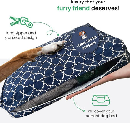 Molly Mutt Medium to Large Dog Bed Cover- Romeo & Juliet Print - Measures 27”x36”x5’’ - 100% Cotton - Durable - Breathable - Sustainable - Machine Washable Dog Bed Cover