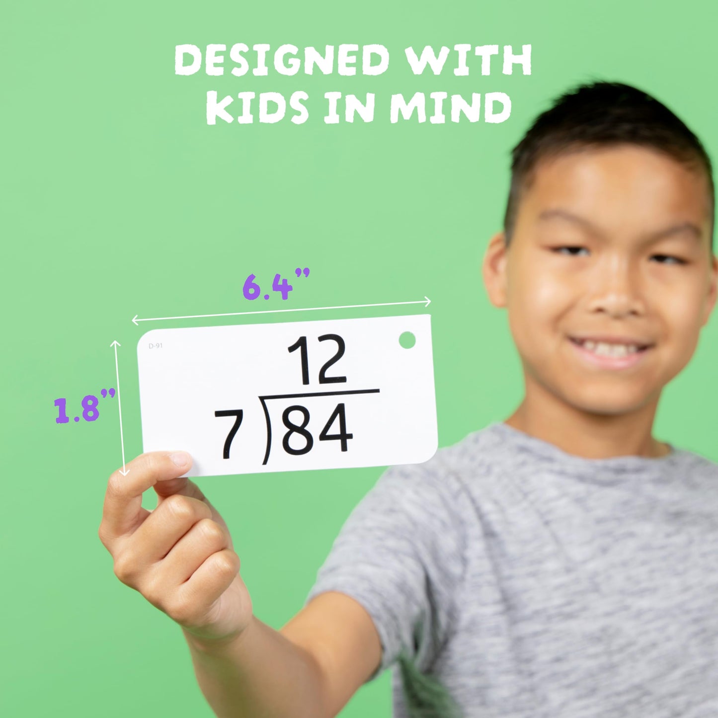 Star Right Math Flash Cards - Division Flash Cards - 156 Hole Punched Math Game Card - 2 Binder Rings - for Ages 8 and Up - 3rd, 4th, 5th and 6th Grade