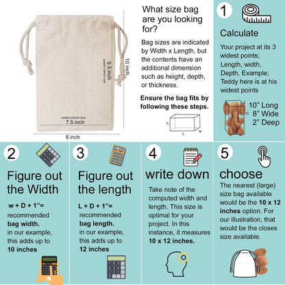BigLotBags 100Pcs 2 x 3 Inches Premium Cotton Muslin Double Drawstring Bags, Reusable Bag Natural Cotton Bags with Drawstring Produce Bags Bulk Gift Bag Jewelry Pouch for Party Wedding Home Storage