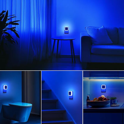 Sujeet Night Light, Night Lights Plug into Wall 8-Pack, Nightlight Plug in Night Light, Dusk to Dawn Night Lamp Led (Blue)