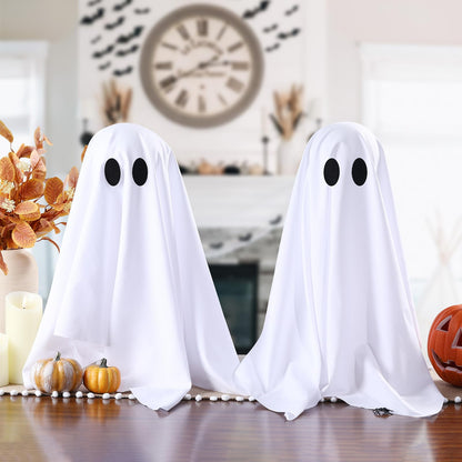 Halloween Decorations -2 Packs Spooky Ghosts with Lights-Scary Ghost for Halloween Decor Indoor Party Home Table Room Kitchen and Fireplace Decor