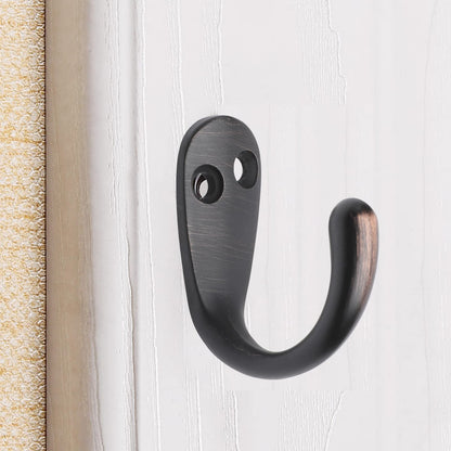 5 Pack Piece Single Prong Robe Hook, Farmhouse 1.8 Inch Coat Hooks Oil-Rubbed Bronze