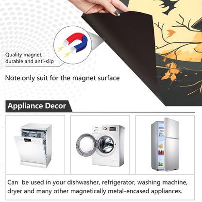 Cute Halloween Magnetic Sticker Dishwasher Door Cover Kitchen Cabinet Panels, Fridge Magnet, Home Appliances Decor Decals 23" W x 26" H