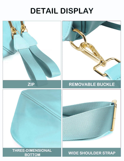 Spacious Nylon Crossbody Bag Bum Bag Handbags Wallets Purses Trendy Shoulder Bag for Women