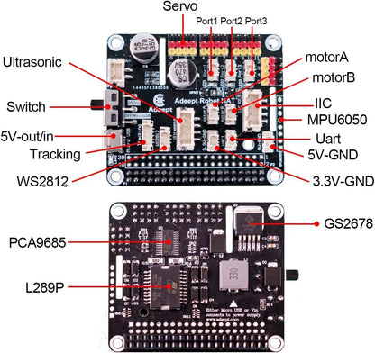 Adeept DarkPaw Bionic Quadruped Spider Robot Kit Compatible with Raspberry Pi 4 3 Model B+/B, STEM Crawling Robot, OpenCV, Self-stabilizing Based on MPU6050 Gyro Sensor, RPi Robot with PDF Manual