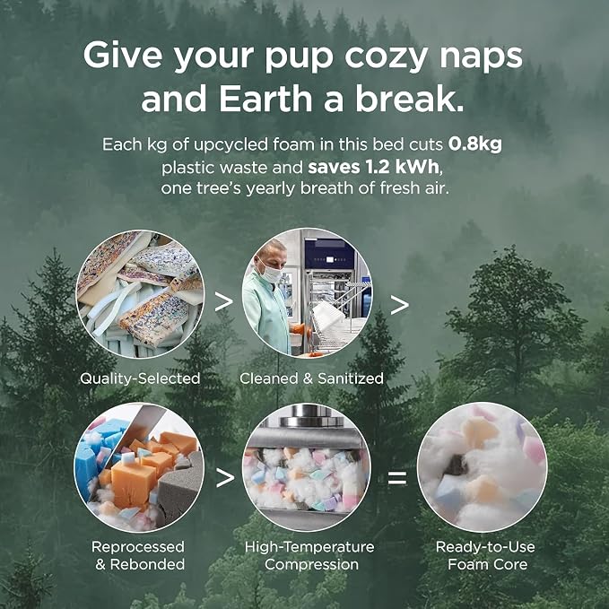 Bedsure ComfyFleece™ Fluffy Plush XXL Dog Bed Crate Pillow 47x29 Grey | Aesthetic Crate Bed for Balanced Support Cute Chopped Foam Pad with Removable Washable Cover Non-Slip Waterproof Cozy Pet Mat