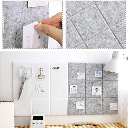 Uoisaiko Large Cork Board Felt Board Tiles for Walls with 30 Push Pins, 11.8"x11.8" Pack of 6 Pin Board Notice Boards for Home Office Kitchen, Bulletin Board Wall Tiles for Photos Memos