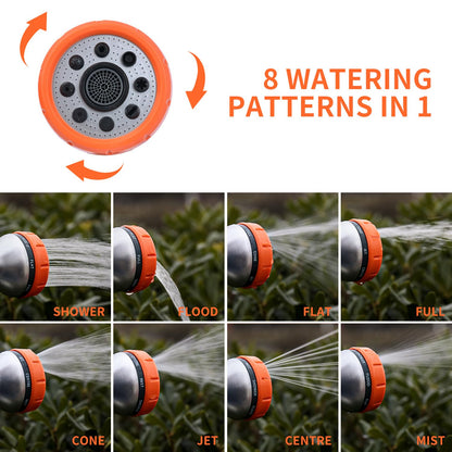Garden Hose Nozzle,8 Patterns Hose Sprayer High Pressure,Heavy Duty Dog Wash,Metal Water Hose Nozzle with Soap Dispenser,Car Wash Foam Gun with A Car Wash Mitt