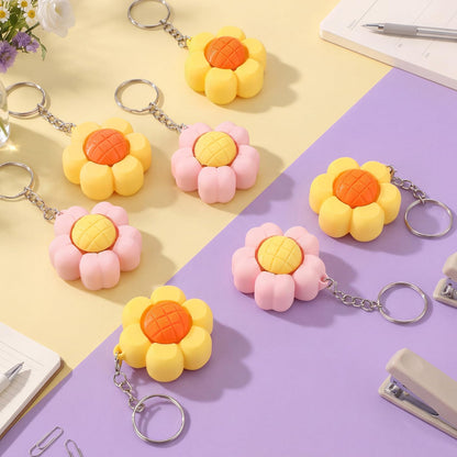 Kenning 24 Pcs Flower Clicker Fidget Keychain Bulk 3D Printed Daisy Sensory Fidget Toys for Adults Stress Relief Flower Keychains for Teacher Appreciation Gifts Birthday Party Favors Coworker Gifts