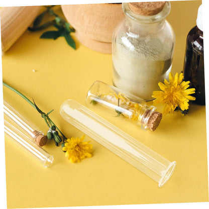 ifundom 4pcs Glass Test Tube Vase Flower Plant Decor for Hydroponic Water Tube Vase Terrarium Decor