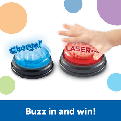 Learning Resources Team Answer Buzzers - Classroom Must Haves Supplies, Sound Effect Button, Family Game Shows for Trivia, Participation Tools, Boys and Girls Birthday Gifts