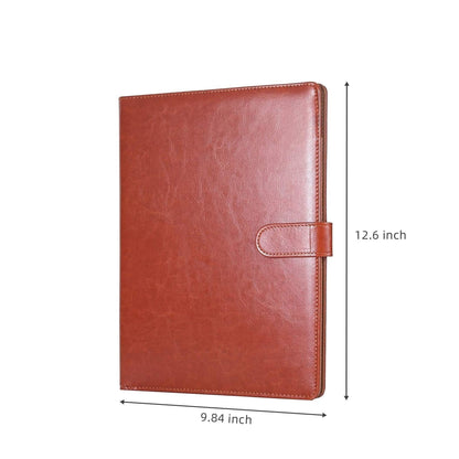 Clipboard Folder Padfolio, Mymazn Writing Portfolio Faux Leather Clipboards with Cover for Legal Pad Holder Letter Size A4 8.5 x 11 for Business Conference Notepad Clip Boards Brown