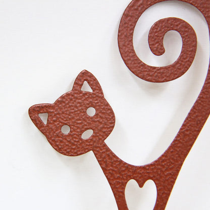 STEELDECO Cat Garden Stake A Powder-Coated Metal Plant Pick & Cute Decor for Indoor & Outdoor Planters and Gardens