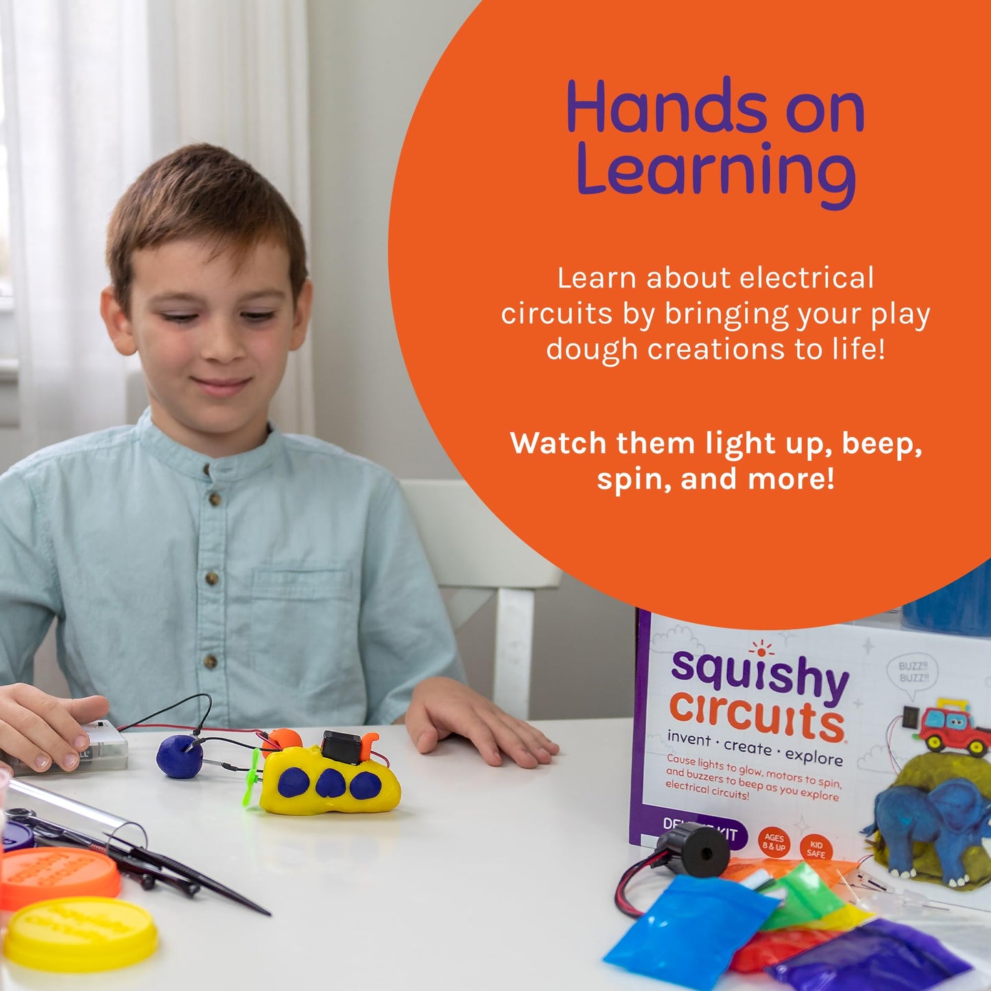 Squishy Circuits Deluxe Kit - Explore Electrical Circuits with Play Dough - STEM Science Kits for Kids Age 8-12 - Fun and Educational at Home, Classroom, Camp, and More!