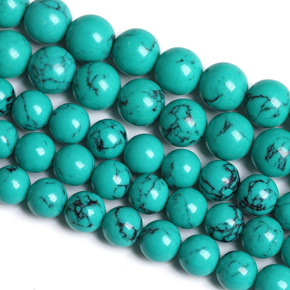 8MM 46PCS Green Turquoise Spacer Loose Beads for Jewelry Making DIY Bracelet Necklace