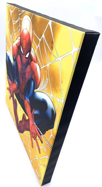 Silver Buffalo Spider-Man 15x15 inch Canvas Wall Art - Spiderman Shooting Webs Picture Poster Wall Decor