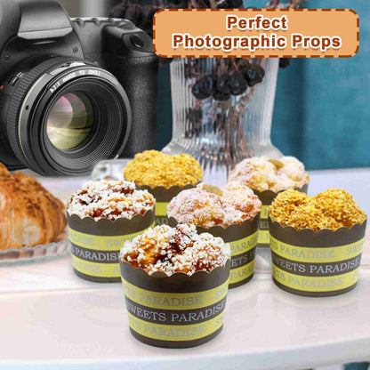 SurpriseSeptember 6PCS Artificial fake cupcake, lifelike fake food display, fake cakes bread dessert decoration, used for party, family decoration, display props artificial cake model (B)
