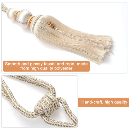Paired Lantern Single Hanging Ball Tassels Curtains Buckle Sling Binding Lantern Tiebacks Handcrafted Braided Buckle Drapery Curtain Holdbacks Window Treatments for Home