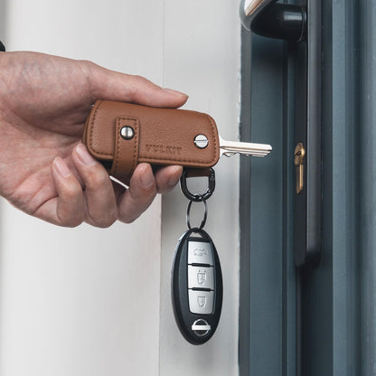 VULKIT Key Organizer Premium Leather Keychain Compact Design Everyday Carry Accessories
