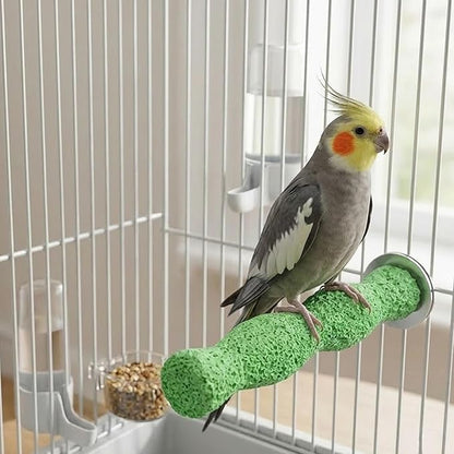 2 Pcs Bird Beak Grinding Stone, Anti-Slip Beak Grinder Stone Perches Resin Claws Trimmer Chewing Toys Cage Accessoriesfor Budgies, Parakeets, Conures, Cockatiels