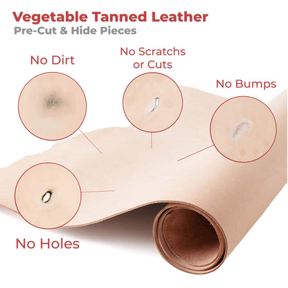 European Leather Works 11-12 oz. (4-4.8mm) Vegetable Tanned Leather Belt Blanks/Straps Size: 1/2"x50" (1.3x127cm) Full Grain Cowhide Tooling, Crafting, Knife Sheath, Furniture