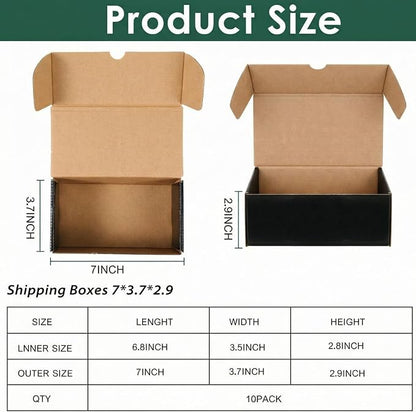 Yexiya 10 Pcs 400 Count Trading Card Storage Box Cardboard Baseball Card Storage Box Collectible Cases for Sports Gaming Cardboard Game Collecting Holder Supplies (Black)