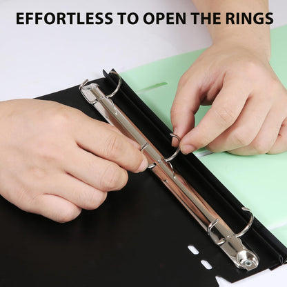 WOT I 6-Pack 1 Inch Telescoping 3 Ring Binder, Expandable Flexible Binder - Patented Design for Easy Portability, Holds 225 Sheets (Assorted Pastels)