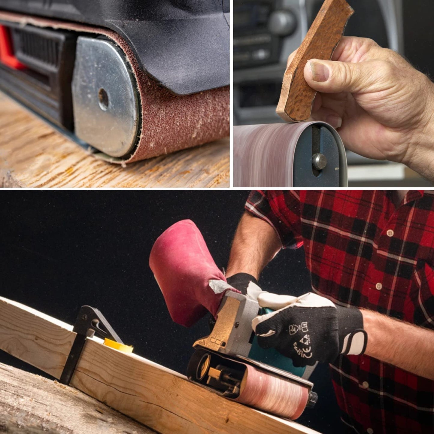 POTUINOM 3 x 21 Inch Sanding Belts 80 Grits - 10 Pack Sander Belts for Belt Sander, Best for Sanding Wood,Metal and Paint
