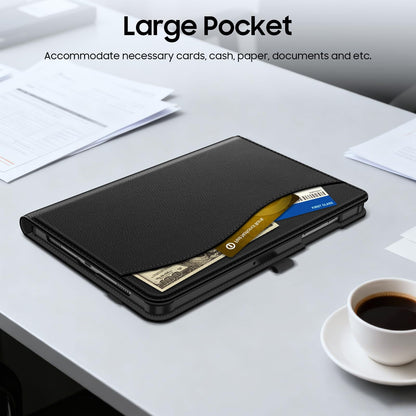 Fintie Case for Samsung Galaxy Tab A11+ Plus 11 Inch 2025/ A9+ Plus 2023, Multi-Angle Viewing Smart Stand Back Cover with Pocket Auto Wake/Sleep, Black