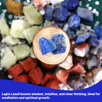 1.1lb Bulk Raw Lapis Lazuli Rough Crystal-Natural Lapis Lazuli Raw Stones Crystal for Tumbling, Cabbing, Fountain Rocks, Decoration, Polishing, Wire Wrapping, Wicca & Reiki Crystal Healing