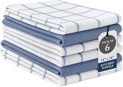 LANE LINEN Cotton Kitchen Towels Set, Quick-Drying Dish Towels, Premium Hand