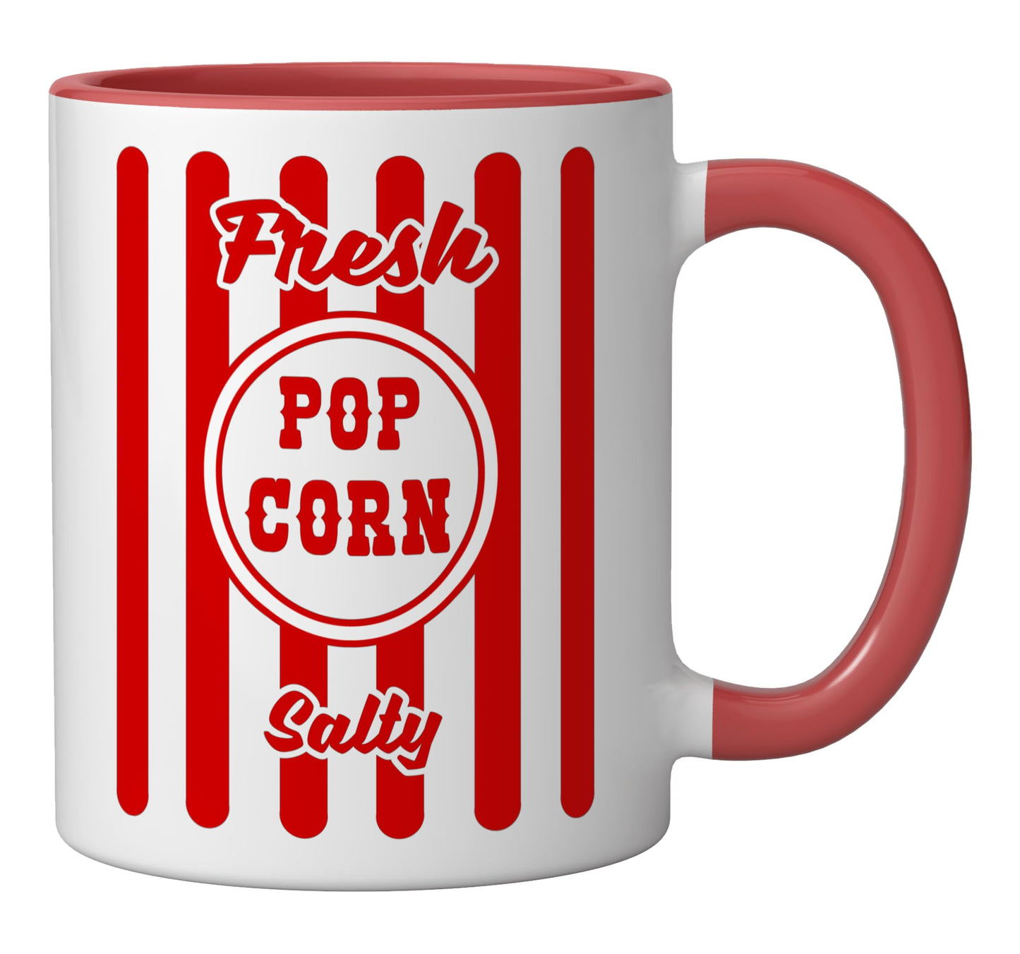 Salty Salt Popcorn Halloween Carnival Costume Ceramic Mug, Red/White