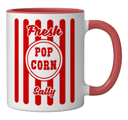 Salty Salt Popcorn Halloween Carnival Costume Ceramic Mug, Red/White