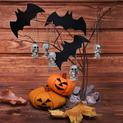 Skull Decor for Rear View Mirror Accessories Spooky Halloween Tree Ornament