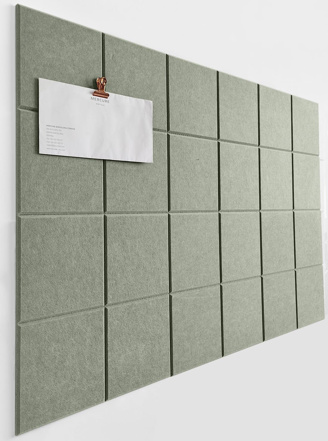 DECORITA Cork Board 24 x36 Alternative - 6 Pack Felt Wall Tiles with Safe Removable Adhesive Tabs, Cork Boards for Walls Cork Board for Home Office Pin Board Tack Board - Sage