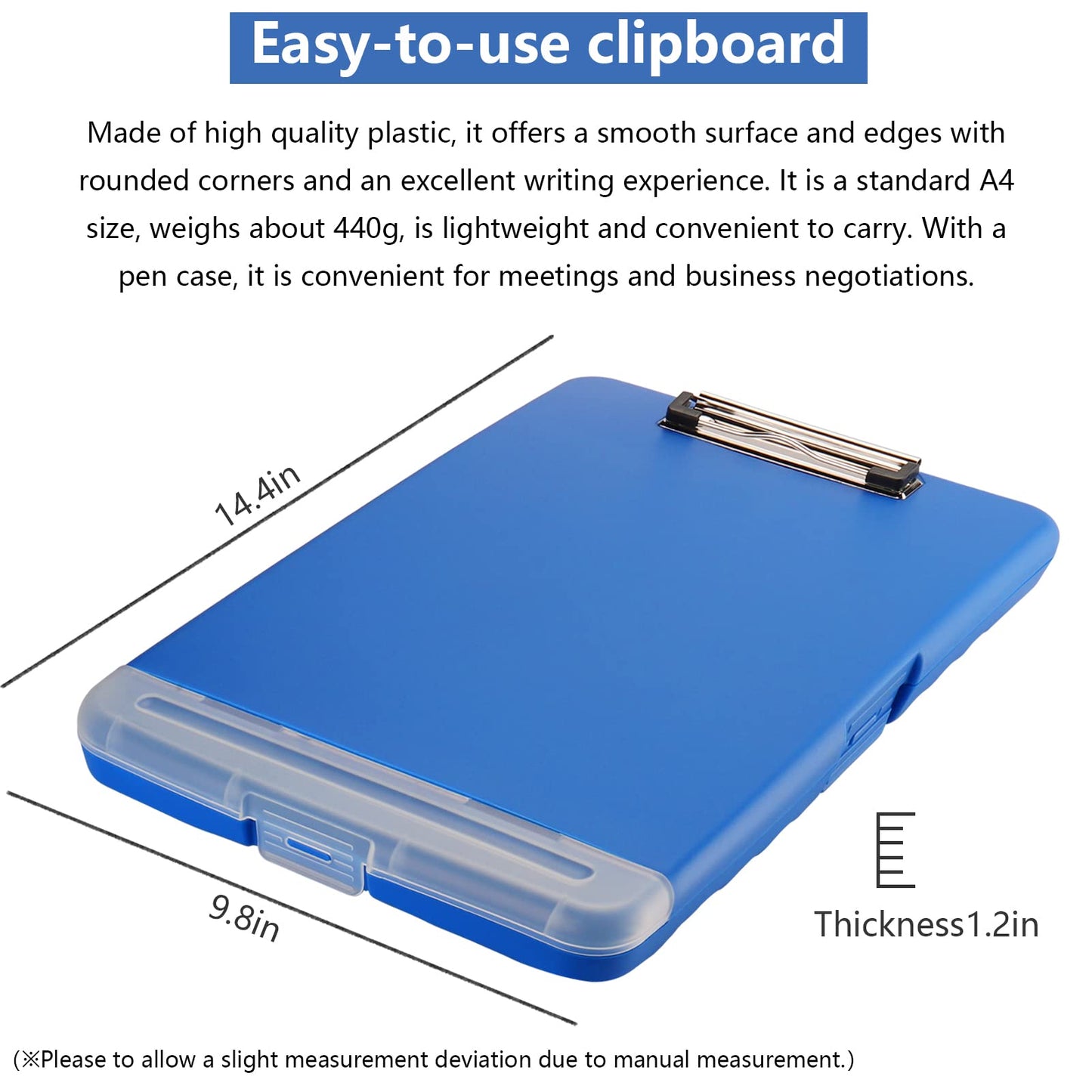 SFLHHDM Storage Clipboard with Pen Holder, High Capacity Clipboards for Classroom, Clip Boards 8.5x11 with Storage, Low-Profile Clip, Lightweight Plastic Clipboard for Kids, Lawers, Office Workers