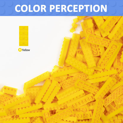 Cabeeskii 560 Pieces Yellow Classic Building Blocks Bulk with 2 Base Plates, Building Bricks in 7 Size, Compatible with All Major Bricks, for Kids & MOC Lovers