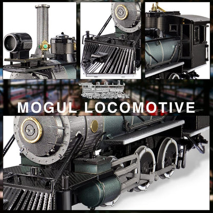Piececool 3D Puzzle for Adults, Mogul Steam Engine Steamer 3D Metal Model Building Kits Challenging Assembly Hobbies DIY Crafts Kits, Best Birthday Christams Gifts