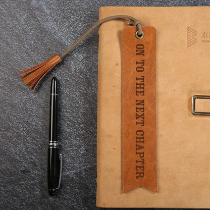 On to the Next Chapter Leather Bookmark Wedding Gift Wedding Favor Bookmark Wedding Reader (on to the Next Chapter)