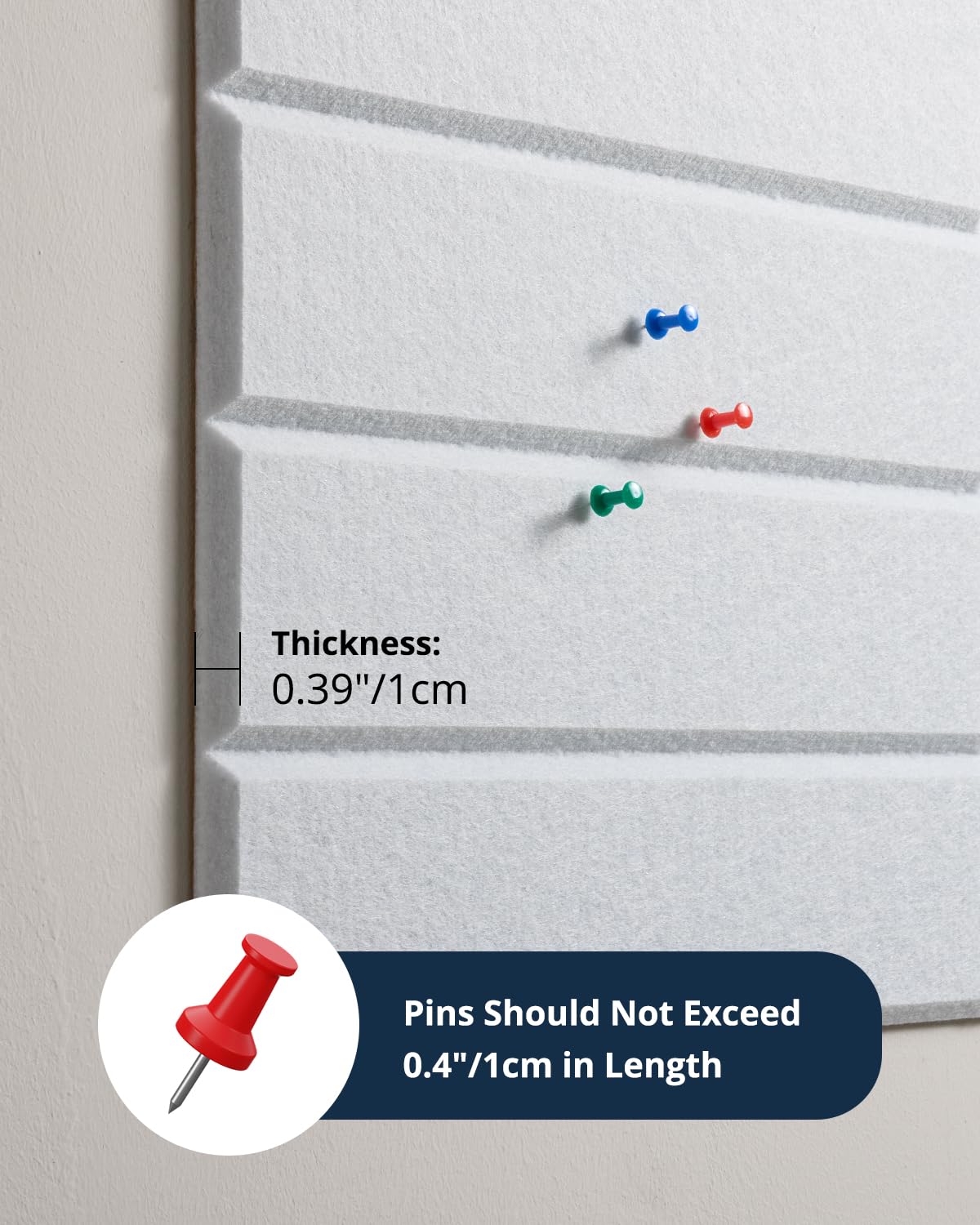 Woovio Cork Board 48"x36" Large Felt Bulletin Board with Self Adhesive, Cork Boards for Walls for Office-12 Pack Pin Board Use in Home Classroom Office Wall Decor White